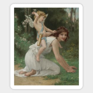 Venus and Cupid by Guillaume Seignac Magnet